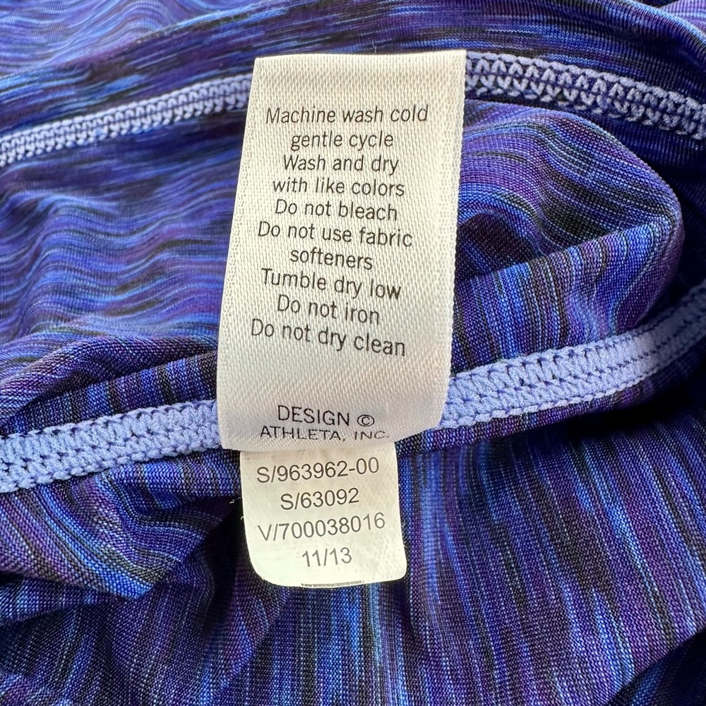 Athleta Purple and Blue Pop Space-Dye Athletic Tee, Small - Picture 11 of 12